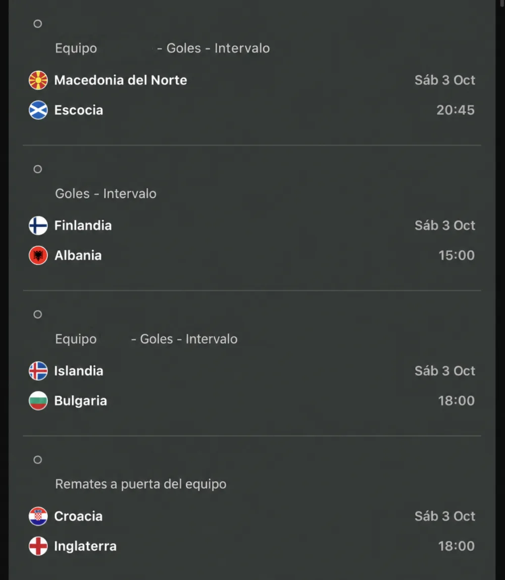 Publicación del canal de SLICE: Macedonia del Norte – Escocia, Finlandia – Albania, Islandia – Bulgaria y Croacia – Inglaterra, sábado 3 de octubre, con los mercados ocultos